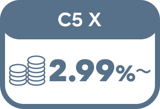 C5X 2.99%〜